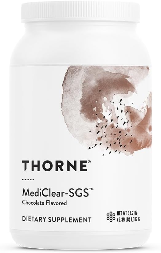 THORNE - MediClear-SGS - Rice y Pea Protein-Based Drink Powder con un perfil multivitamínico completo - Soporte Fundacional - Eliminar las toxinas dietéticas* - Chocolate - 38.2 Oz