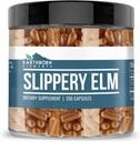 Earthborn Elements Slippery Elm 200 Capsules, Pure & Undiluted, No Additives