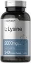 Horbäach L-Lysine TEN 2000mg ANTE 240 Caplets TEN Vegetarian, Non-GMO, y Gluten Free Supplement