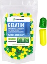XPRS Nutra Size 00 Empty Capsules - 100 Conde Empty Gelatin Capsules - Pills DIY Capsule Filling - Fillable Pill Gel Caps for Do-It-youself Supplements (Green/Yellow)