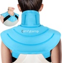 Comfytemp Ice Pack for Neck Hombros Dolor Alivio con Correas, Reutilizable Gel Hombro Ice Pack Wrap, Cold Compression Recuperación de la Terapia Física para Retroceder Superior, Lesiones Cervicales (S)