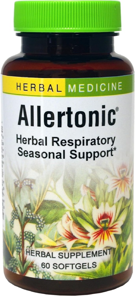 Herbs Etc. Allertonic - Asistencia sanitaria para la respiración - Herbal Blend para ayudar contra el trastorno estacional - Lung &amp; Respiratory Health Support with Stinging Nettle - 60 Softgels (60 Servings)