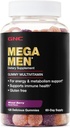 GNC Mega Hombre Multivitamina Gummy, Energía, Metabolismo, &amp; Apoyo Inmunitario, Berry mixto, 120 Conde