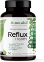 EMERALD LABS Reflux Health - Indigestión " Heartburn Relief with Mucosave FG, DGL, Aloe Vera, Probiotics, Digestive Enzymes " Más* - 60 Vegetable Capsules (30-Day Supply)