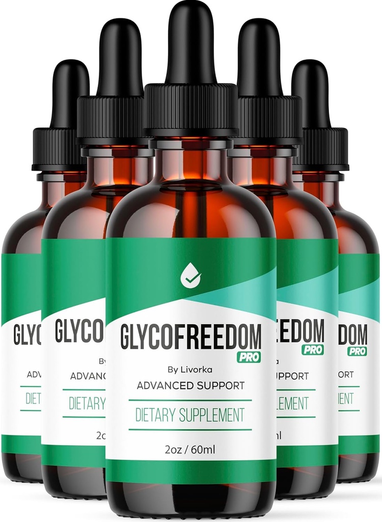 (5 Pack) GlycoFreedom Drops, GlycoFreedom, GlycoFreedom Liquid Drop, Advanced Formula GlycoFreedom, 5 Botellas para 5 meses