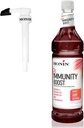 Monin - Total Immunity Boost, Immune Support Supplement, Liquid Blend of Vitamins, Minerals, " Antioxidantes, Immune Boosting Vitamin C &amp; D + Elderberry, For All Beverages, Low Calorie (1 Liter + Bomba)