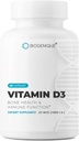 Vitamina D3 1000 UI, para huesos y dientes saludables, mantenimiento de la buena salud, 60 cápsulas de vitamina D3 ayuda a prevenir la deficiencia de vitamina D - grado farmacéutico, no GMO