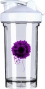 Pancreatic Cancer Awareness 18 Ounce Shaker Bottle Drink Mixer Leak-proof Pre Workout Protein Shakes Meal Replacement Shakes Bottles 500ML/18 Oz White paciente-1