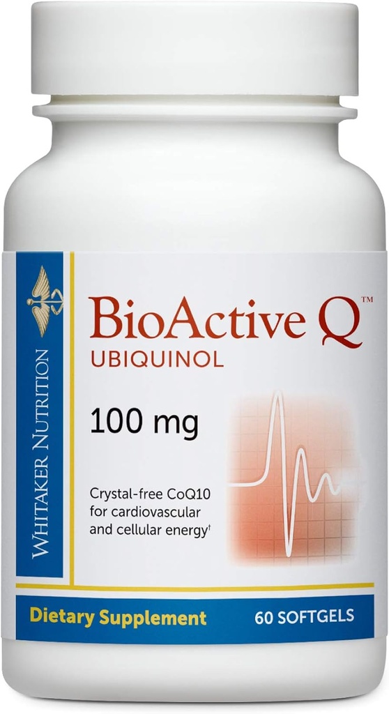 Dr. Whitaker's Bioactive Q Ubiquinol 100 mg Delivers Clinically Validated, Highly Bioavailable CoQ10 (60 Day Supply)