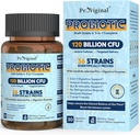 Probióticos para Mujeres y Hombres 120 Billones CFU con 36 Estrechos Probióticos para Salud Digestiva y Salud Gut, cápsulas de liberación retrasada, resistente al ácido estomacal, sin necesidad de refrigeración 30 cápsulas