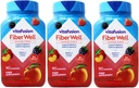 VitaFusion, Fiber Well Gummies, Suplemento de fibra, Sabores surtidos - 90 gummies, Pack de 3
