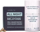 Hydration de la piel " Sleep Aid Set ← Anti-Aging " Sleep Support with Hyaluronic Acid, Ceramides, Antioxidantes, Melatonina y Ashwagandha ← Radiant Skin " Restful Sleep Pack