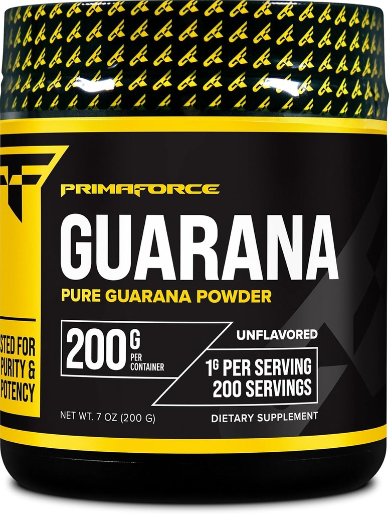 Primaforce Guarana Powder (200g) (Unflavored) - Pura Guarana, 200 Servings