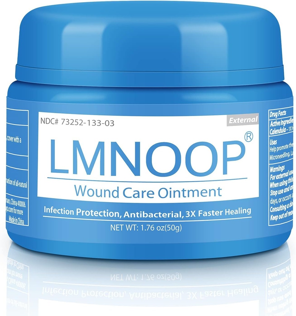 LMNOOP® Wound Healing Ointment, for Chronic Wound, Bedsore, Skin Ulcers, Cellulitis, Burns, Sores, Surgical Wound, Infected Wound, Cuts, Blisters, Pain Relief, Anti-Infection, Anti-flamatorio Cream