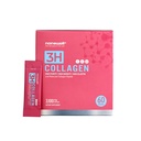 NANOWELL 3H Collagen Peptide Powder - Tipos I, II, " III con vitamina C, Hidrolyzed Elastin Peptide " Hyaluronic Acid - Apoya el cabello, la piel, las uñas, las uniones " Huesos - 60 Sticks, 30 Day Supply
