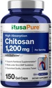 NusaPure Chitosan 1200mg 150 Caps (No-GMO &amp; Soyfree) con Bioperina