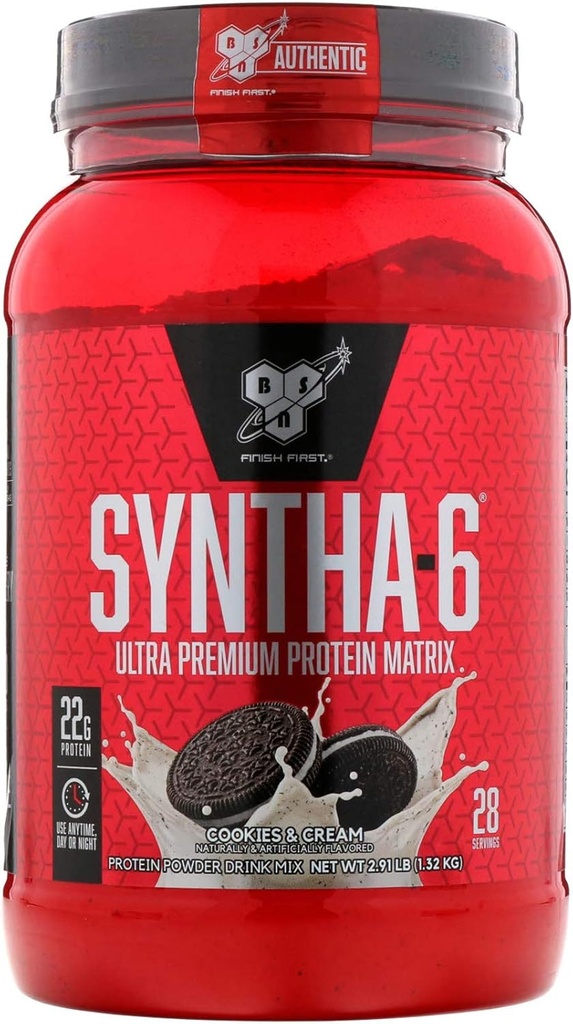 BSN Syntha-6, Cookies y Crema, 2.91 lb