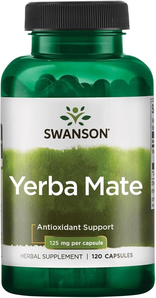Swanson Yerba Mate (4:1) Energy Vitality Support 125 Milligrams 120 Capsules