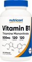 Nutricost Vitamina B1 (Thiamine) 500mg, 120 cápsulas