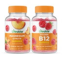 Lifeable Magnesium 85mg + Vitamin B12, Gummies Bundle - Great Tasting, Vitamin Supplement, Gluten Free, GMO Free, Chewable Gummy