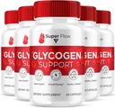 (5 Pack) Super Flow SuperFlow Glycogen Support Capsules, Super Flow Advanced Glycogen Health and Blood Wellness Support Supplement, SuperFlow Maximum Strength Glyco Formula Supplement (300 Capsules)