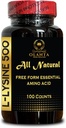 L-LYSINE Amino Acid Supplements - Amino Acid Supplement to Support Synthesis of Collagen, Stimulates Calcium Absorption, Connective Tissue Health - 1 Bottle 100 Counts