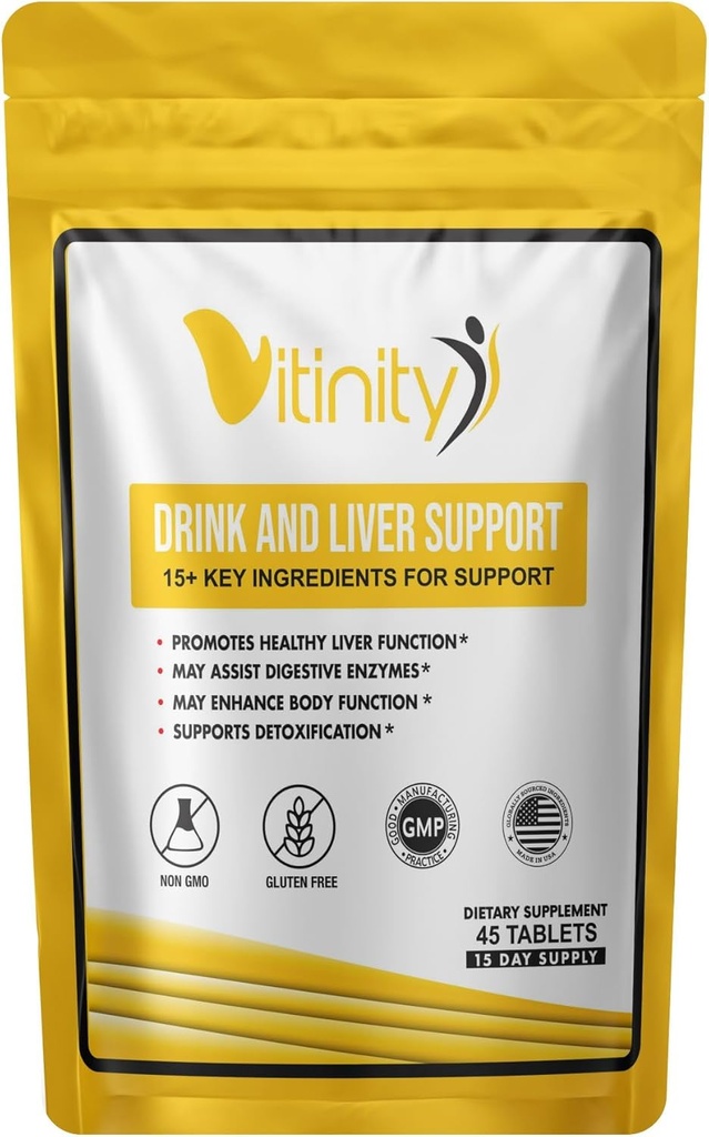 Anti Bebida Apoyo Suplemento-15+Key Ingredientes para el apoyo a la extracción,Liver Health,Kudzu, Milk Thistle,Holy Basil,DHM,All Natural Cleanse,Gradual Reduction,Nutrient Replenisher Tablets(15 Days)