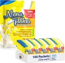 Nana Flakes 100% Pure Banana Flakes Medical Food Powder - Disminuir la ingesta de grasa " Remedio natural para la diarrea " Heart Burn - Gran Fuente de Protein Pulidor (100 paquetes de una sola manga)