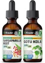 BIO KRAUTER Sarsaparilla Tintura 2 Fl. Oz. " Gotu Kola Tincture 2 Fl. Oz.