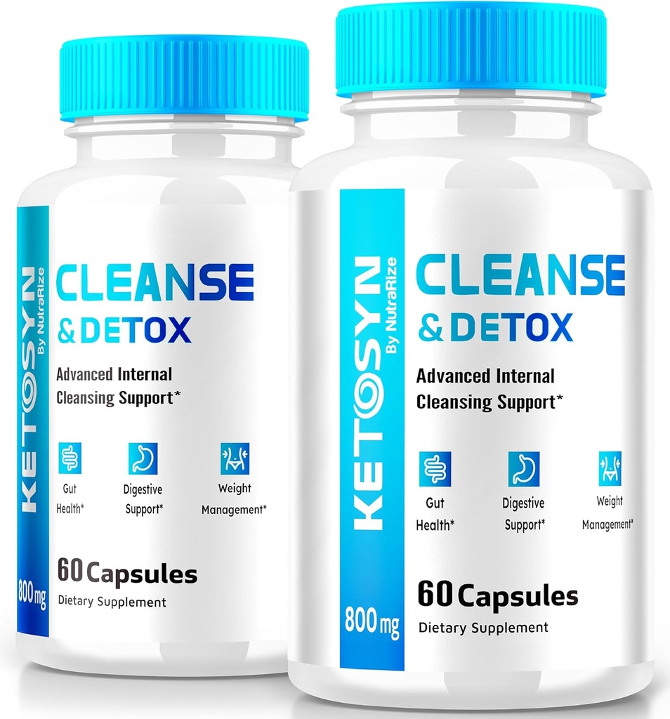 (2 Pack) Ketosyn Cleanse & Detox Capsules, Ketosyn Pills for Advanced Weight Loss, Maximum Strength Keto Blend Support Supplement, Keto Syn Internal Cleansing Pastillas Reviews (120 cápsulas)