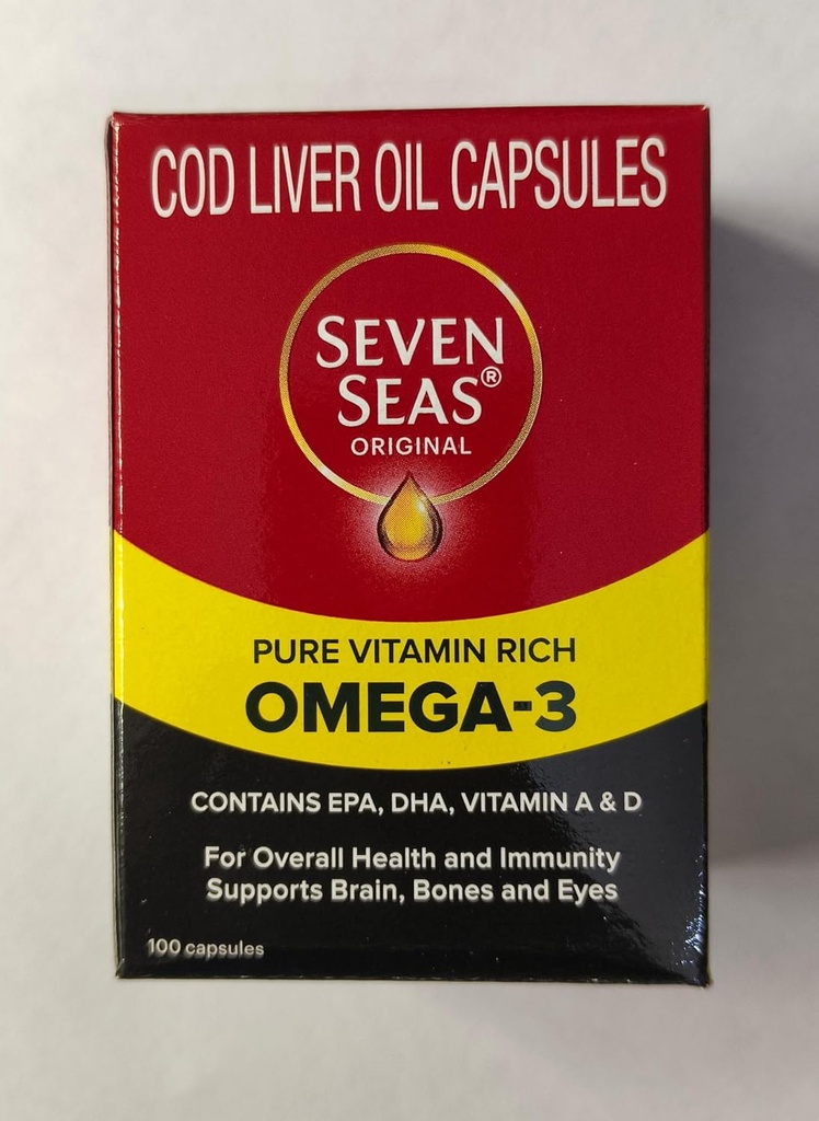 Siete Mares Cod aceite de pescado de hígado 100 cápsulas