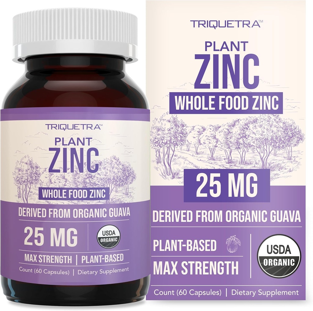 Zinc orgánico 25 mg ← Alimento entero Suplementos de zinc Silencio Derivados de Frutas Orgánicas, Zinc Elemental - Agua Extracto, Vegan, Libre de OGM - Minerales Esenciales, Antioxidantes, Apoyo Inmunitario, Esquía - 60 Servimientos