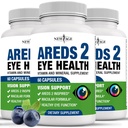 NUEVAS EMPRESAS 2 Vitaminas Oculares - Lutein, Zeaxanthin, Bilberry, Astaxanthin Mineral Vision Suplemento - 180 Conde