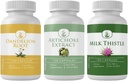 PURE ORIGINAL INGREDIENTS Artichoke Extract, Milk Thistle, " Dandelion Root Capsule Bundle (100 cápsulas cada uno), No hay aditivos o artillería, Lab Verified