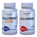Hallusa Natural Hallprost Ultra & Hallvigor 120 Cap - Dietary Supplement for Men - Pygeum, Pumpkin Seeds, Prostate Formula - Energy Supplements