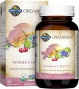 Jardín de Vida Orgánica Multivitamina Orgánica para Mujeres - Mujeres Multi con Vitamina C, D, Folato, B6, B12, Biotina, Hierro, Vegan entera Vitaminas Alimentarias para Mujeres, Energía, Piel, uñas, 60 Tabletas
