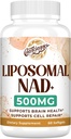 Liposomal NAD + 500 MG Suplemento, Verdadero NAD Plus Suplemento, Absorción Superior, Boost NAD+ Más Eficiente que Nicotinamide Riboside para Energía Celular, Envejecimiento Saludable, 60 Servir
