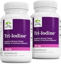 Terry Naturalmente Tri-Iodine - Suplemento dietético para el apoyo a la salud de la mama y la próstata - Función tiroidea saludable Suplemento Ayuda - 25 mg, 60 cápsulas, 2 Pack