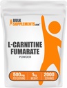 BulkSupplements.com L-Carnitine Fumarate Powder - Carnitine Supplement, Sports Nutrition, L-Carnitine 500mg - Gluten Free, 500mg per Serving, Gluten Free, 1kg (2.2 lbs) (Pack of 1)