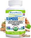 Power By Naturals SeaMoss Plus - USDA Organic Irish Sea Moss Capsules w/Wild Harvested Irish Seamoss, Bladderwrack &amp; Burdock Root Immunity Supplement Sea Mos Pills for Adult 60Ct - 1 Pack