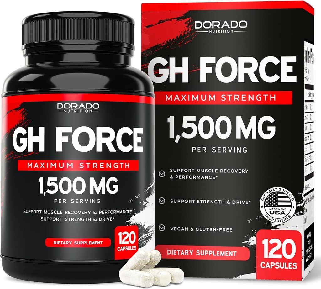 HGH Suplementos para Hombres &amp; Mujeres (120 Conde) 1500mg Apoyo Crecimiento muscular &amp; Niveles saludables de la hormona del crecimiento humano - Promover músculo saludable &amp; recuperación para hombres Post Workout Suplemento - USA Made
