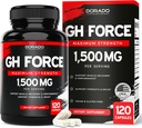 HGH Suplementos para Hombres &amp; Mujeres (120 Conde) 1500mg Apoyo Crecimiento muscular &amp; Niveles saludables de la hormona del crecimiento humano - Promover músculo saludable &amp; recuperación para hombres Post Workout Suplemento - USA Made