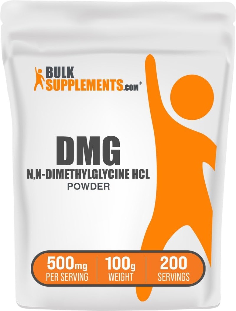 BulkSupplements.com DMG Powder - as N,N-Dimethylglycine HCl, DMG Supplement - Gluten Free, 500mg per Serving, 100g (3.5 oz) (Pack of 1)