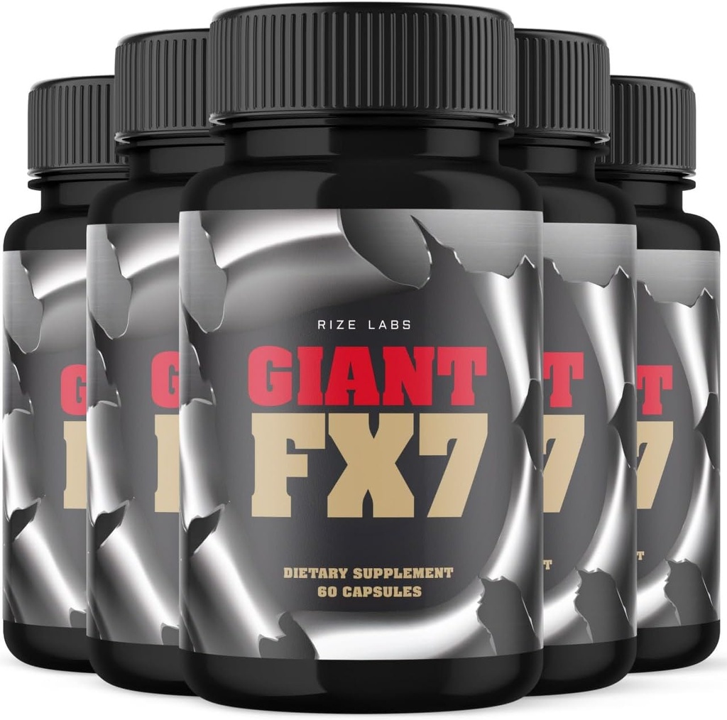 (5 Pack) GiantFX7 Capsules para Hombres, GiantFX7 Suplemento para mejorar la fuerza física, GiantFX7 Píldoras máximas de fuerza para promover Cuerpo saludable, GiantFX7 Pastillas Revisión (300 cápsulas)