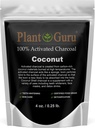 Pólvora de carbón activada 4 oz. Coco - Grado de alimentos Kosher Non-GMO - Blanqueamiento de dientes, Máscara facial y fabricación de jabón. Promueve la desintoxicación natural y ayuda a la digestión