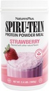 NaturesPlus SPIRU-TEIN, Fresa - 2.4 lb - Afeitado de proteínas de base vegetal - No GMO, Vegetariano, Gluten Gratis - 32 Actuaciones