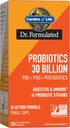 Jardín de la vida Dr Formulado Probióticos 30 Billones CFU Pre + Pro + Postbióticos para Hombres y Mujeres Apoyo Digestivo e Inmunitario, Potato, Acacia, Metabolitos Postbióticos, 30 Mini cápsulas vegetarianas