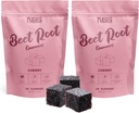 Gotas de remolacha con sabor a cereza, cerezas de remolacha con extracto de semilla de uva añadido - Color natural &amp; sabor - Cerdos de escarabajo para entrenamiento, salud y bienestar Gummies (120ct)