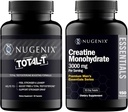 Nugenix Essentials Creatine Monohydrate y Total-T Testosterone Booster para Hombres