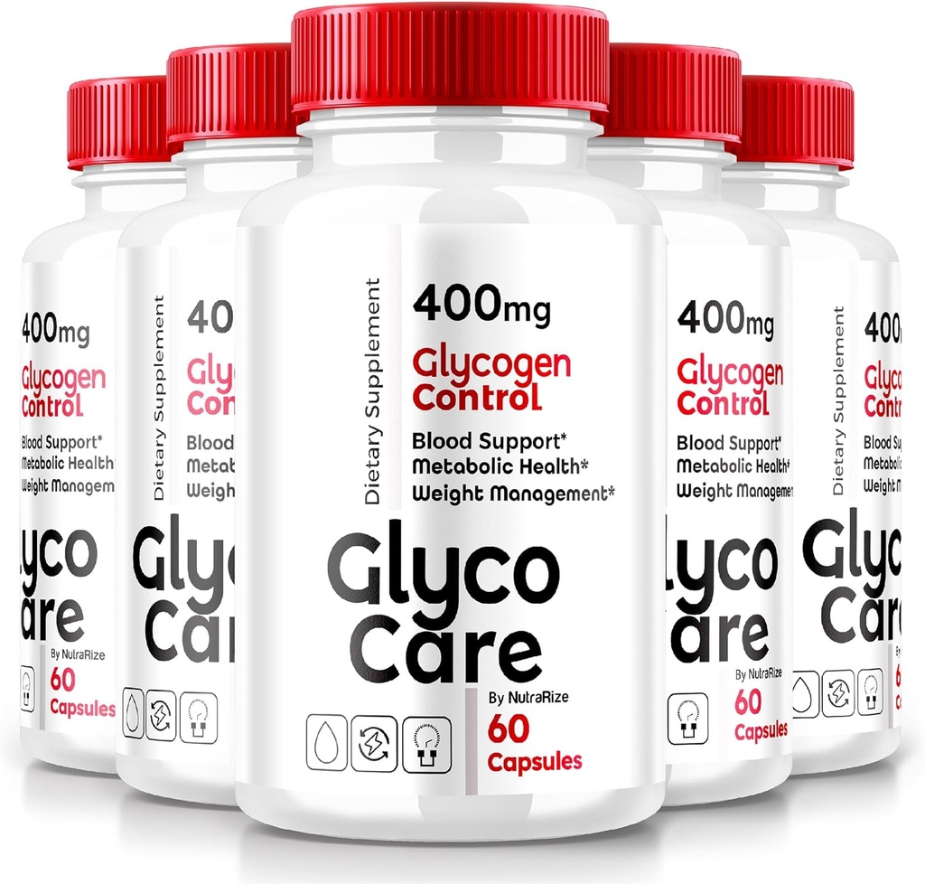 (5 Pack) Glyco Care Capsules, Glyco Care Advanced Blood Support Supplement, Glyco Care Health Support Pills, Maximum Strength Formula for General Wellness, All Natural GlycoCare Reviews (300 cápsulas)